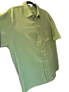 Camisa TravelSmith para hombre XL 100 % seda verde guacamole manga corta usada en excelente estado - Imagen 1 de 7