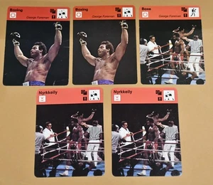 George Foreman Sportscaster Cards USA British French Finnish versions Boxing USA - Picture 1 of 7