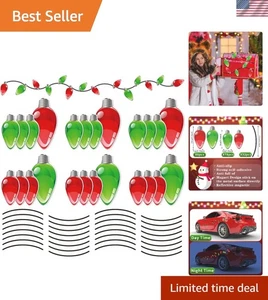 116 Pcs Christmas Reflective Magnets Set 84 Light Bulb Car Decorations Exteri... - Bild 1 von 9