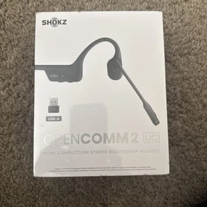 Shokz - OpenComm 2 UC USB-A Bluetooth Bone Conduction Headset - Black - Picture 1 of 6