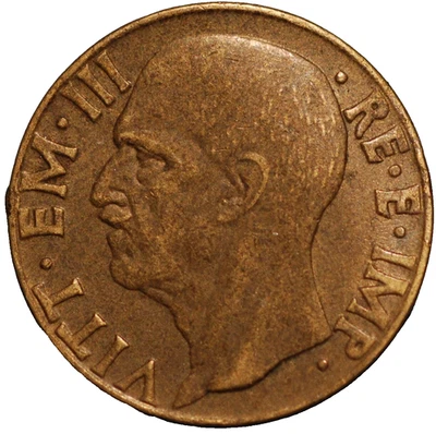 Italia 10 Centesimi 1941 R Año XIX Vittorio Emanuele III KM# 74a Foto 1 de 2