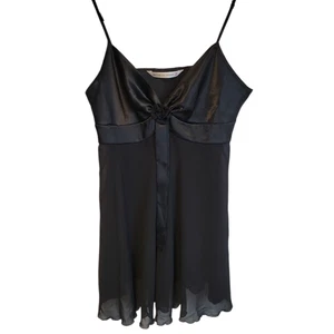 Victoria's Secret Black Cami Nighty Babydoll Lingerie Trasparente Whimsigoth Taglia S - Foto 1 di 11