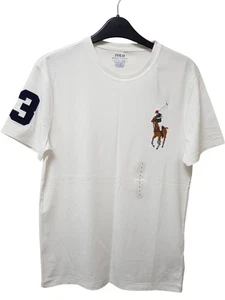 Polo Ralph Lauren T-Shirt Custom Slim Fit Embroidered Logo White Small - Picture 1 of 5
