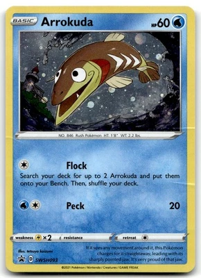 Arrokuda SWSH093 SWSH: Sword & Shield Promo Cards Promo Holo Pokemon TCG HP - Image 1 of 2