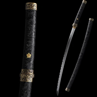 41-дюймовый японский самурайский драконий меч катана ручной работы T10 со стальным острым лезвием - Изображение 1 из 4