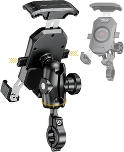 Universal 360° Anti-Theft Motorbike Phone Mount 4-7 Inch Aluminium Holder - Picture 1 of 12