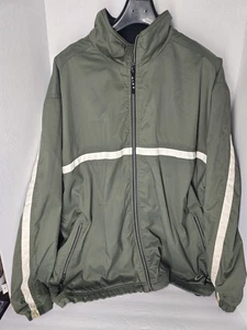 Vintage 90s Nike Light Windbreaker Jacket Size XL Olive Green Fleece Lined - Picture 1 of 12
