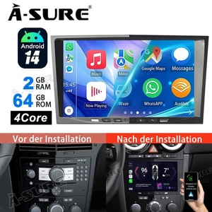 Für Opel Corsa C/D Zafira B Astra G H Android14 Apple Carplay Autoradio GPS NAVI - Bild 1 von 9