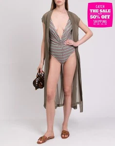 PVP €346 M COLECCIÓN MISSONI IT48 US12 XXL Patrón Zig Zag Espalda Abierta - Imagen 1 de 9