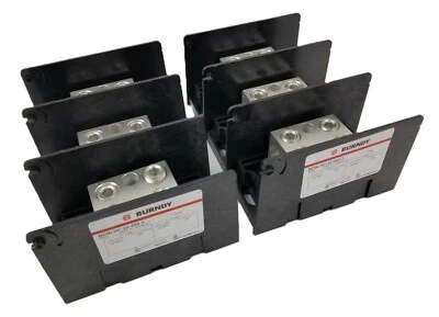 2 Burndy BDBLHC223503 AL9CU 3 Pole 600V Power Distribution Block NEW - Image 1 of 4