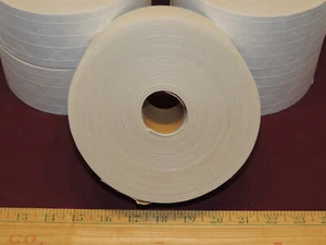 5 Rolls Water Activated White Kraft Reinforced Carton Sealing Tape 2-3/4" X 450' - Picture 1 of 6