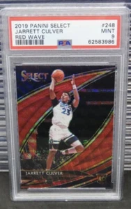 Select Courtside Tmall Red Wave Prizm Jarrett Culver 2019 PSA 9 como nuevo novato radiocontrol - Imagen 1 de 2