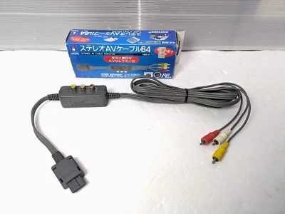 HORI Stereo AV Cable Rokuyon 64 HN6-01 N64 SNES Japan Box - Image 1 of 4
