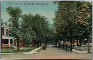 BELLEVILLE IL SO. CHARLES STREET ANTIQUE POSTCARD - Picture 1 of 2