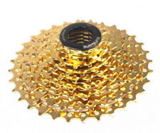9 Speeds MTB Bicycle Cassette fits Shimano HG Mountain Bike Sprocket 11-32T Gold