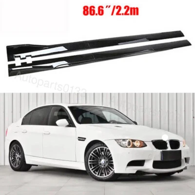 For BMW E90 E92 E93 325i 335i Gloss Black Side Skirts Rocker Panel Splitter Lip Foto 1 de 4