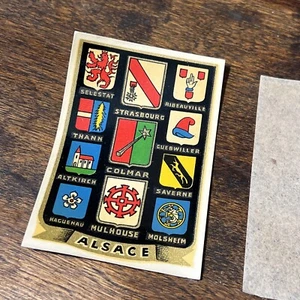 Vtg European Travel Luggage Water Slide Decal Alsace France Strausbourg D6 - Picture 1 of 3