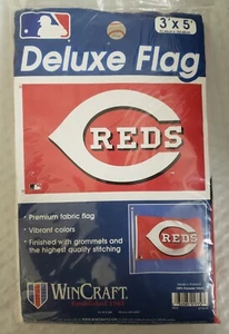 CINCINNATI REDS MLB LOGO 3'X5' DELUXE FLAG WINCRAFT - Picture 1 of 2
