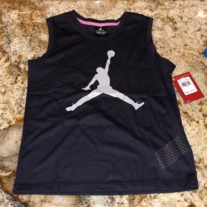 NIKE JORDAN Jumpman Cave Dark Purple Grey Basketball Tank Top NEW Girls Sz L LG - Picture 1 of 3