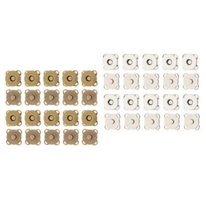 20 Sets Bag Clasps for Craft Clothing Bag DIY 14mm Bronze & - Picture 1 of 7