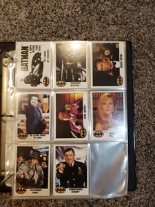 1989 Topps Batman Complete Series 1 & 2  with 264 Cards + 44 Stickers In Sleeves