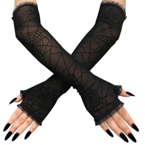 Spider Arm Sleeves Gloves Fancy Dress Up Halloween Costume Accessory Cosplay*-* - Picture 1 of 12