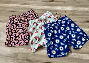 Tom & Teddy 3 Pair Swim Trunks Boys Size 11/12 Mesh Lined Print~ Lobster, Etc - Picture 1 of 16