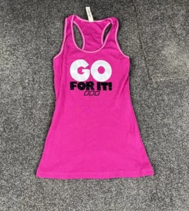 Lorna Jane Shirt Womens Small Pink Tank Top Go For It Singlet Slim Fit Ladies - Picture 1 of 9