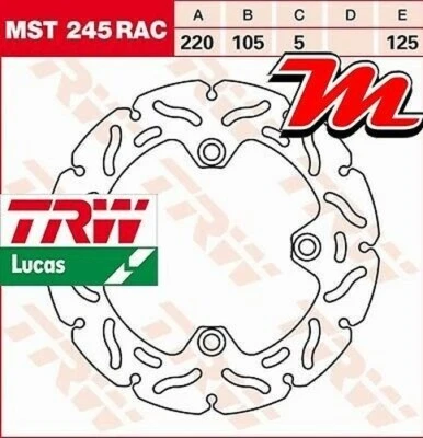 Disco de freno trasero TRW Lucas MST 245 RAC Honda NX 650 Dominator RD02 90-92 Foto 1 de 2