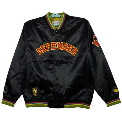 Hebru Brantley Mitchell & Ness XL XLarge Varsity Jacket Cut & Sew Art Black NWT - Image 1 of 4