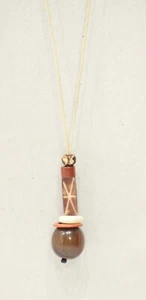Collar de cordón de hueso de cuerno indonesio - Imagen 1 de 2