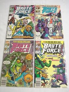 Brute Force #1, #2, #3, #4 Complete Series Marvel Comics Fine- 1990