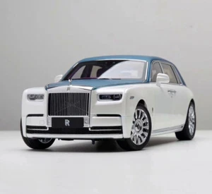 1/18 Rolls Royce Phantom 2023 limited 299 pcs Rare Diecast model white/blue Gift - Picture 1 of 5