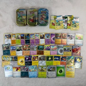 2022 Pokemon TCG Collection 40+ Cards Lot In With Tin Cases - Picture 1 of 6