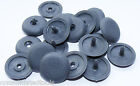 10 X SETS REPLACEMENT SPARE SEAT BELT BUTTON STUD By SYKES PICKAVANT GREY