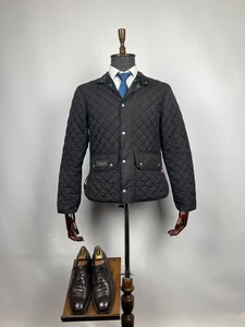 Belstaff Quilted Snap Pockets Jacket Classic Lightweight Outerwear Size Large - Foto 1 di 16