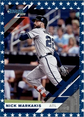2019 Donruss Independence Day #177 Nick Markakis - BB - Image 1 of 2