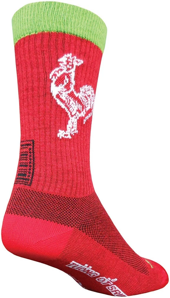 SockGuy 6" Crew Sriracha Socks - Micro-Denier Acrylic, Sports Performance & - Image 1 of 1