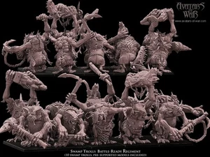 Orcos Y Gobelins-Battle Ready Regimiento De Trolls Pantano - Picture 1 of 4