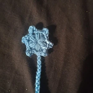 Handmade Star Crochet Bookmark Blue - Picture 1 of 2