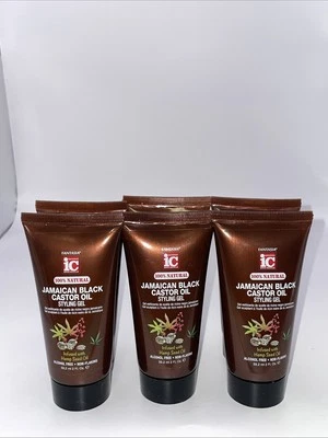 (6) Gel de peinado FANTASIA IC JAMAICAN ACEITE DE RICINO NEGRO 2fl Foto 1 de 2