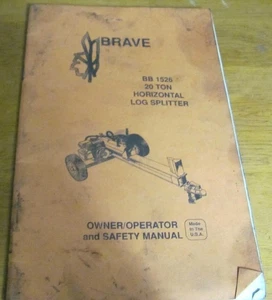 Brave manual del propietario/operador BB 1526 20 toneladas divisor de troncos horizontal - Imagen 1 de 6
