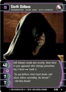 STAR WARS TCG WOTC JEDI GUARDIANS DARTH SIDIOUS (C) 8/105 EDELSTEIN NEUWERTIG - Bild 1 von 1