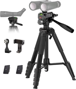 Fernglas Stativ, 72" Spektiv Stativ Ständer mit Fernglasadapter 2 QR - Bild 1 von 7