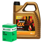 Oil Filter Service Kit With Triple QX Fully Syntetic Plus 0W40 Engine Oil 5L