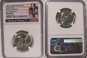 2022 D Wilma Mankiller 25c NGC MS 68 PL  American Women Quarter FIRST RELEASES - Picture 1 of 2