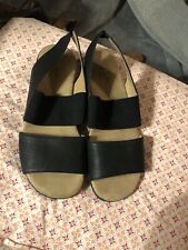 woman’s black sandals size 9m By Life Stride Flat