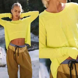 Free People Movement Tempo - Langarmshirt Gr. XSmall neongelb grün neu ohne Etikett - Bild 1 von 3