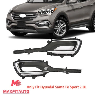 Fits Hyundai Santa Fe Sport 2017-2018 Front Fog Light Covers Set 2pcs(2.0L Only) - Image 1 of 4