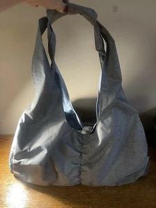 YUMC gray ruched yoga bag, mat strap, mat not included, 19"L, 8" depth - Picture 1 of 17